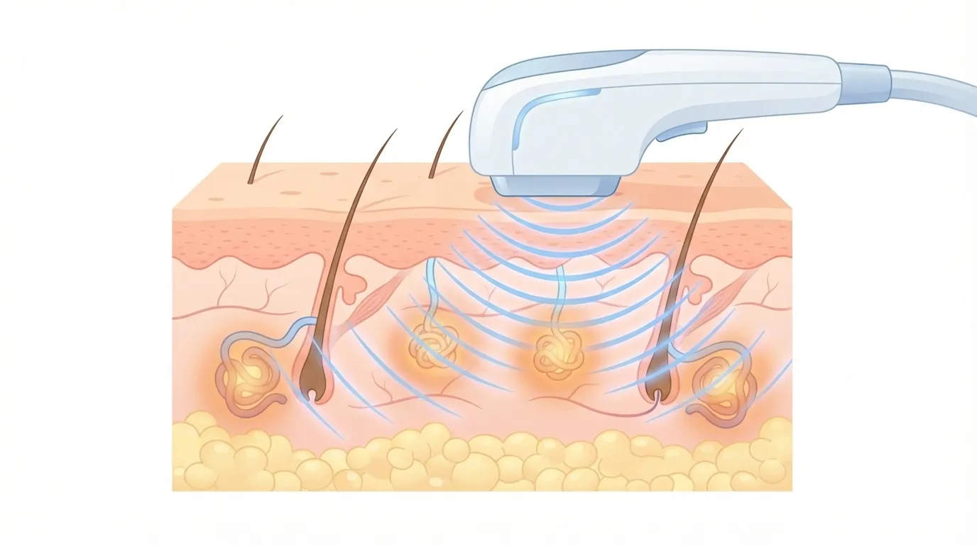 汗腺にマイクロ波が届く